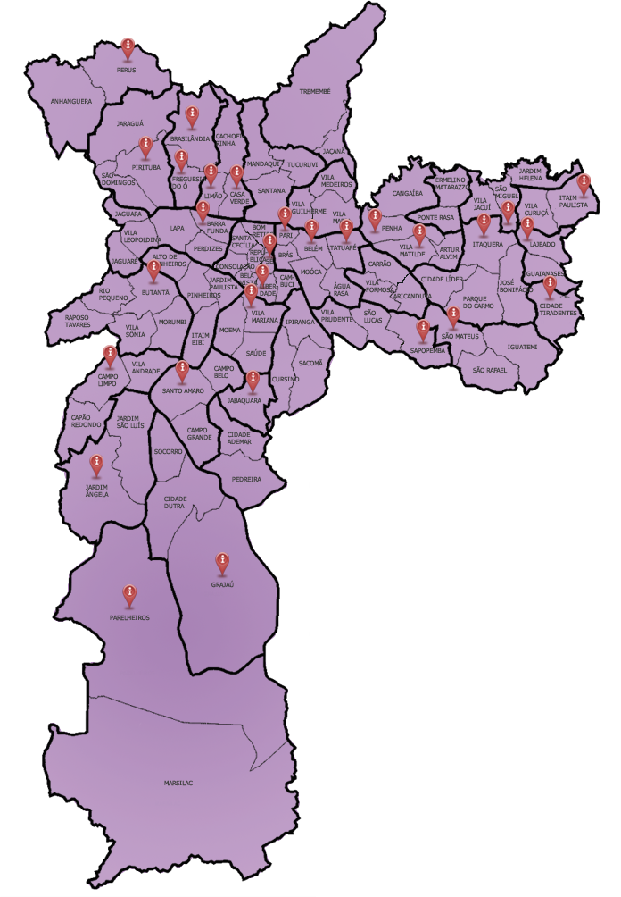 Mapa do múnicipio de São Paulo