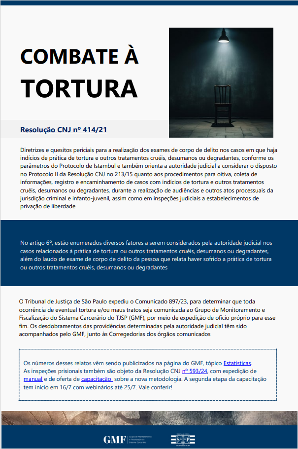 Cartaz combate a tortura
