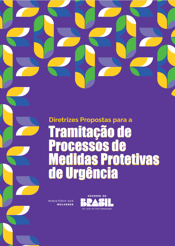 Capa da Cartilha Diretrizes Propostas para a Tramitação de Processos de Medidas Protetivas de Urgência