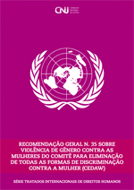 Capa da Cartilha Recomendação Geral N. 35 - CEDAW