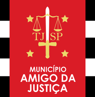 Selo do programa Município Amigo da Justiça